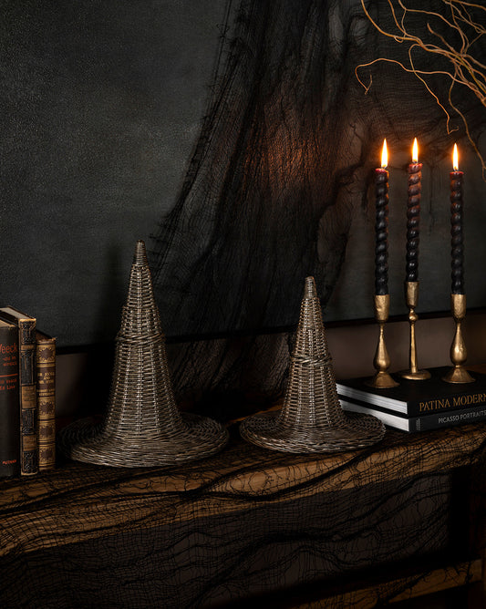 Chapeaux de sorcière en osier (lot de 2)
