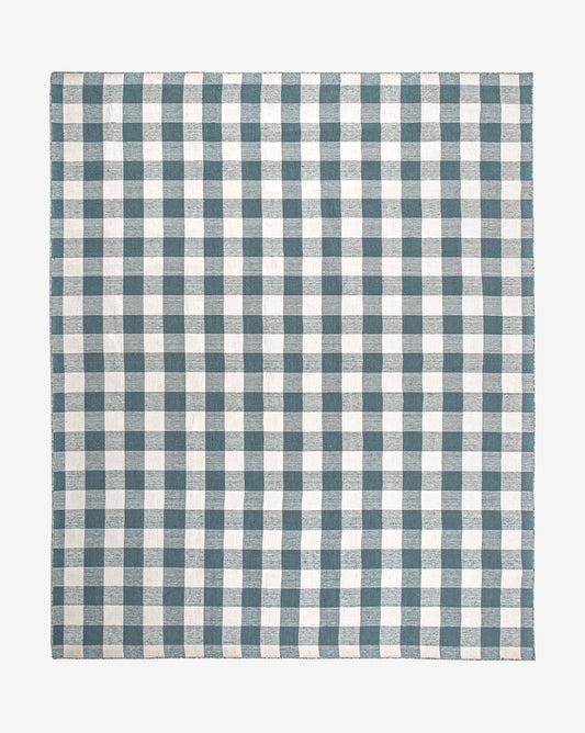 Tapis d'intérieur/extérieur tissé à la main bleu Belleville