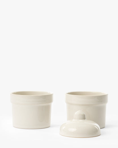 Pots à pince empilables blancs (lot de 2)