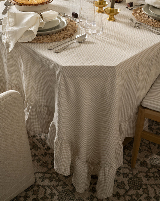 Nappe à volants en lin Catania